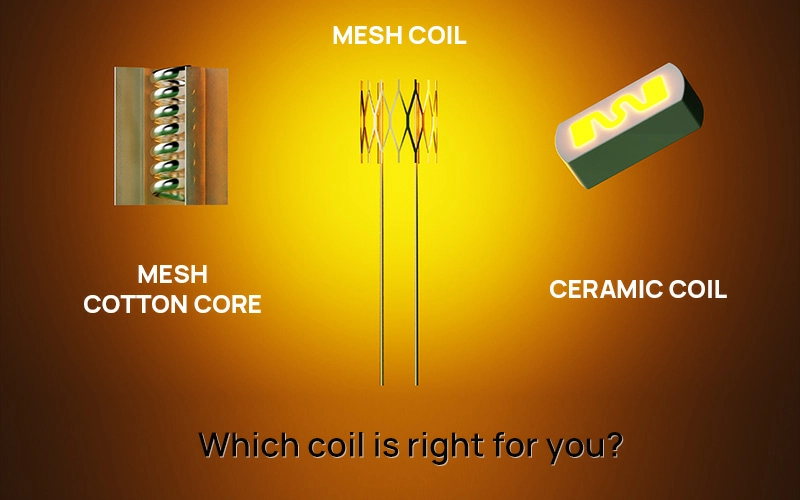 Exploring the Heart of Vapes: The Ceramic Coil, Cotton Coil, and Mesh Coils